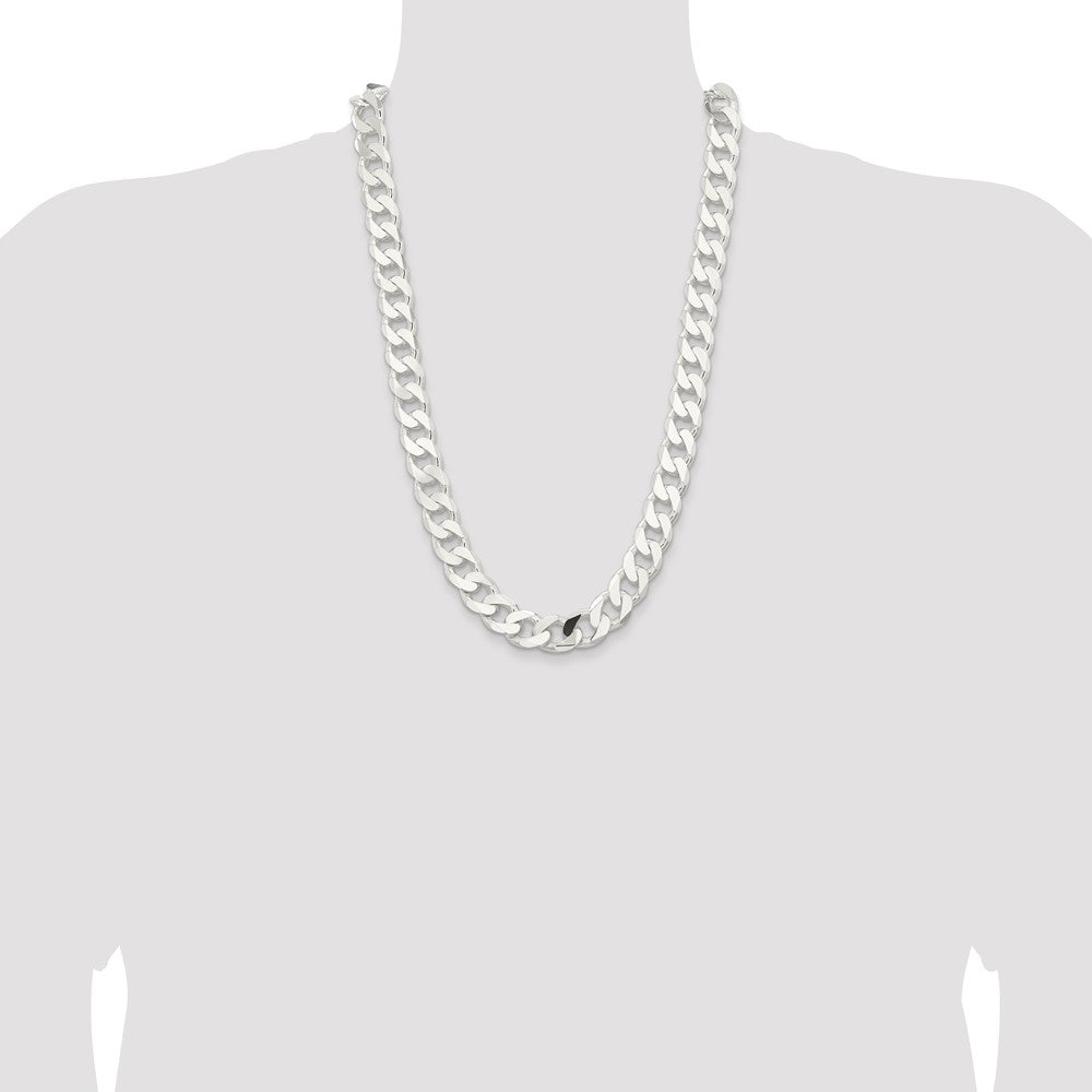 Sterling Silver Curb Chain — 14.5 mm