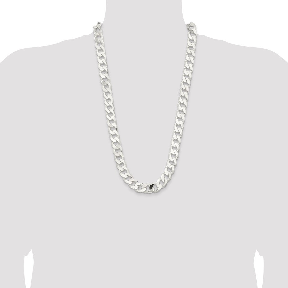 Sterling Silver Curb Chain — 14.5 mm