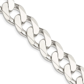 Sterling Silver Curb Chain — 14.5 mm