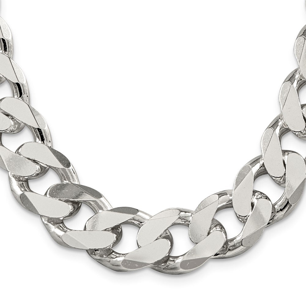 Sterling Silver Curb Chain — 16.25 mm