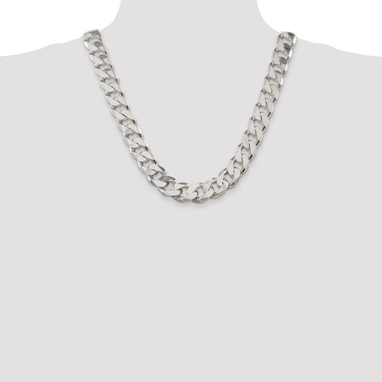 Sterling Silver Curb Chain — 16.25 mm