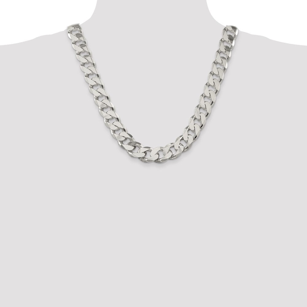 Sterling Silver Curb Chain — 16.25 mm