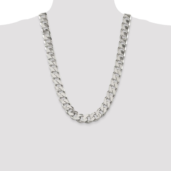 Sterling Silver Curb Chain — 16.25 mm