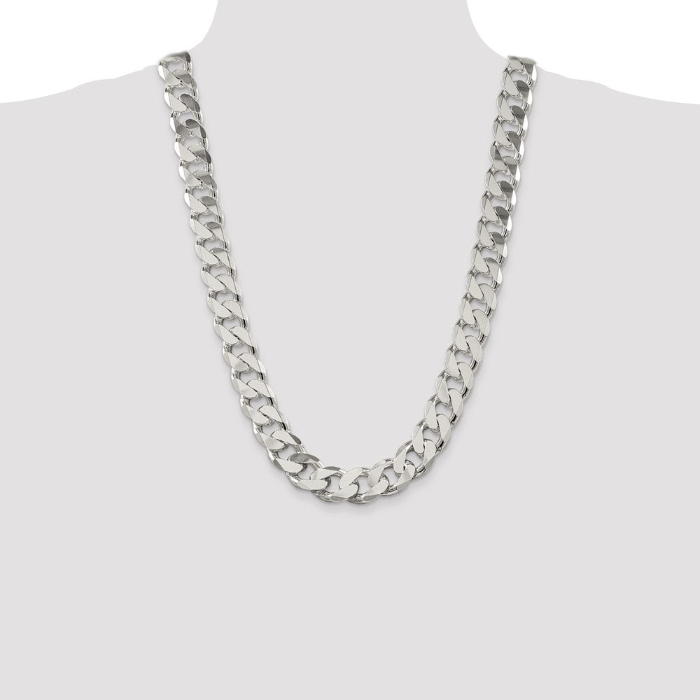 Sterling Silver Curb Chain — 16.25 mm