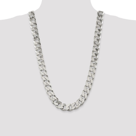 Sterling Silver Curb Chain — 16.25 mm