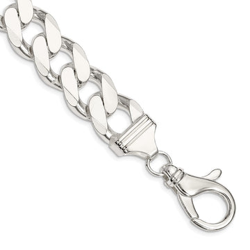 Sterling Silver Curb Chain — 16.25 mm