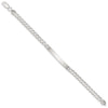 Sterling Silver Polished Engravable Curb Link 41x6mm Plate 8 inch ID Bracelet