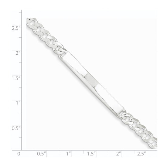 Sterling Silver Curb ID Bracelet