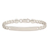 Sterling Silver Polished Engravable Curb Link 41x6mm Plate 8 inch ID Bracelet