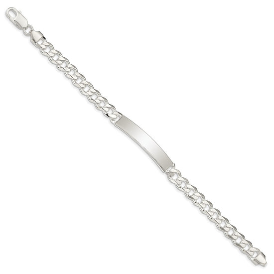 Sterling Silver Curb Link ID Bracelet