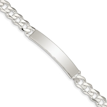Sterling Silver Curb Link ID Bracelet