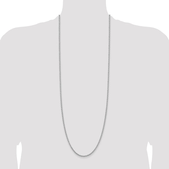 Sterling Silver Rhodium-plated 2.75mm Cable Chain