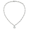 Cheryl M Sterling Silver Rhodium-plated Fancy Marquise-cut & Brilliant-cut Pear CZ 17 Inch Necklace