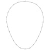 Cheryl M Sterling Silver Rhodium-plated Brilliant-cut CZ 26 Station 36.5 Inch Necklace