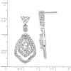 Cheryl M Sterling Silver Rhodium-plated Brilliant-cut CZ Fancy Post Dangle Earrings
