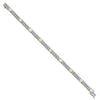 Cheryl M Sterling Silver Rhodium-plated Fancy Cabochon Lab Created Opal and Brilliant-cut CZ 7.5 Inch Bracelet