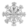 Cheryl M Sterling Silver Rhodium-plated Brilliant-cut & Marquise-cut CZ Snowflake Pin