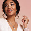 Cheryl M Sterling Silver Rhodium-plated Fancy Cushion-cut and Brilliant-cut CZ Teardrop Dangle 18 Inch Necklace