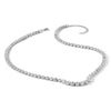 Cheryl M Sterling Silver Rhodium-plated Fancy Graduated Brilliant-cut CZ Cluster 18 Inch Necklace with 2 Inch Extender