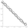 Cheryl M Sterling Silver Rhodium-plated Brilliant-cut CZ Marquise Shaped Link 7 Inch Bracelet with 1 Inch Extender