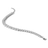 Cheryl M Sterling Silver Rhodium-plated Fancy Graduated Brilliant-cut CZ Cluster 7 Inch Bracelet with 1 Inch Extender