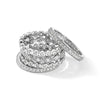 Cheryl M Sterling Silver Rhodium-plated Brilliant-cut CZ 5 Piece Eternity Ring Set