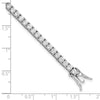 Cheryl M Sterling Silver Rhodium-plated Brilliant-cut CZ 7 Inch Tennis Bracelet