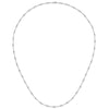 Cheryl M Sterling Silver Rhodium-plated Brilliant-cut Round CZ 42 Station 36 Inch Necklace