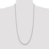Sterling Silver Rhodium-plated 2.25mm Diamond-cut Rope Chain