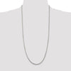 Sterling Silver Rhodium-plated 2.5mm Diamond-cut Rope Chain
