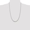 Sterling Silver Rhodium-plated 2.75mm Diamond-cut Rope Chain