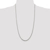 Sterling Silver Rhodium-plated 2.75mm Diamond-cut Rope Chain