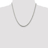 Sterling Silver Rhodium-plated 3.2mm Diamond-cut Rope Chain