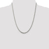 Sterling Silver Rhodium-plated 3.2mm Diamond-cut Rope Chain
