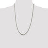 Sterling Silver Rhodium-plated 3.2mm Diamond-cut Rope Chain