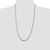 Sterling Silver Rhodium-plated 3.2mm Diamond-cut Rope Chain
