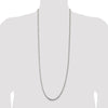 Sterling Silver Rhodium-plated 3.2mm Diamond-cut Rope Chain