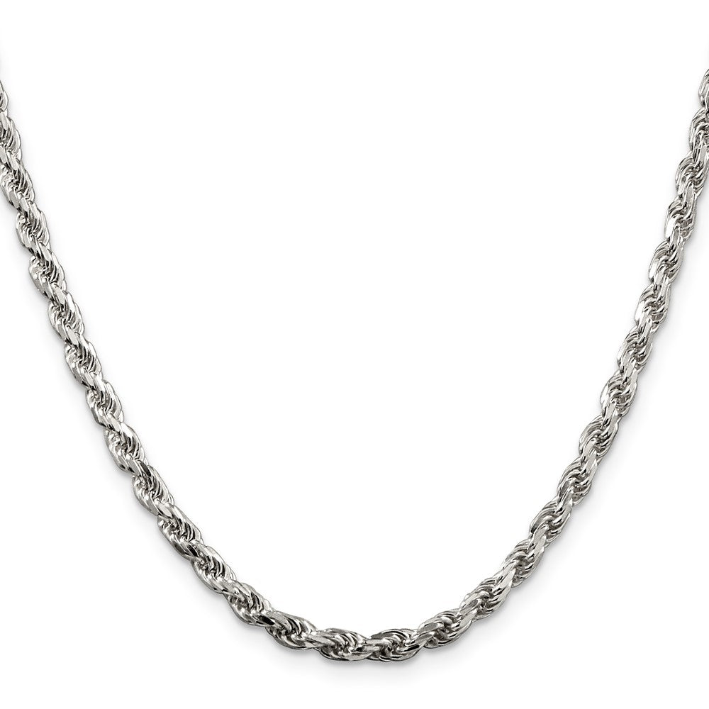 Sterling Silver Diamond-Cut Rope Chain — 3.75 mm
