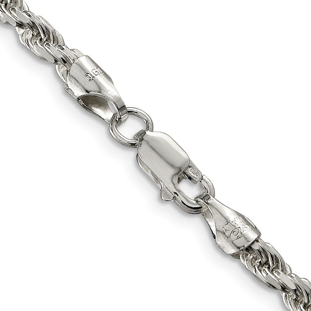 Sterling Silver Diamond-Cut Rope Chain — 3.75 mm