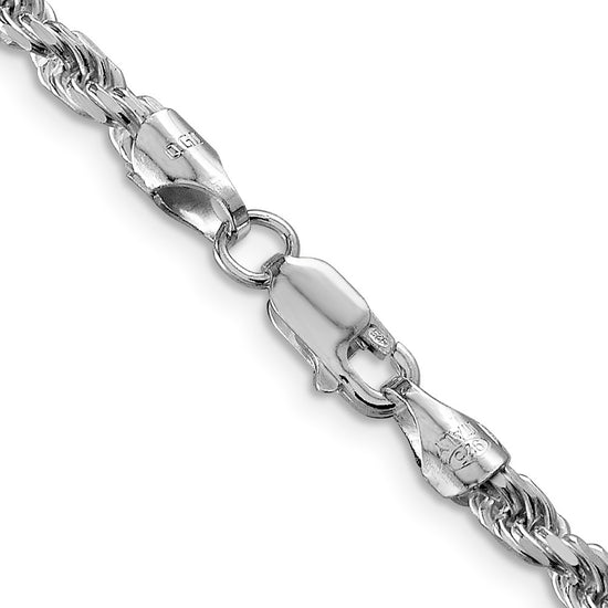 Sterling Silver Diamond-Cut Rope Chain — 3.75 mm