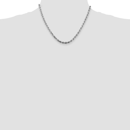 Sterling Silver Diamond-Cut Rope Chain — 3.75 mm