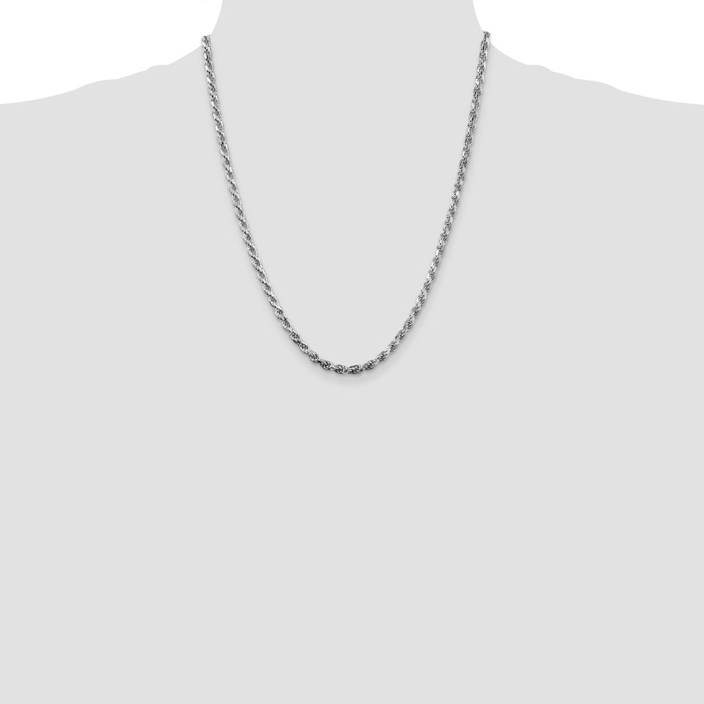 Sterling Silver Diamond-Cut Rope Chain — 3.75 mm