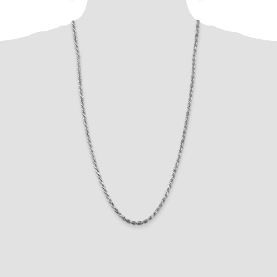 Sterling Silver Diamond-Cut Rope Chain — 3.75 mm