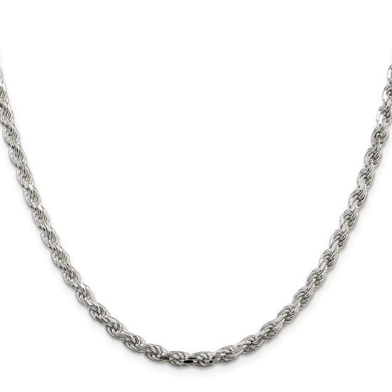 Sterling Silver Diamond-Cut Rope Chain — 4.25 mm