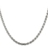Sterling Silver Diamond-Cut Rope Chain — 4.25 mm