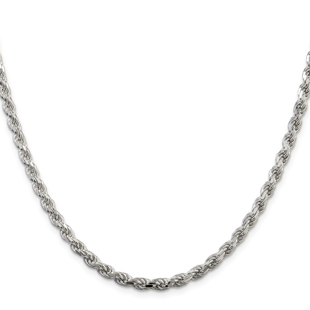 Sterling Silver Diamond-Cut Rope Chain — 4.25 mm