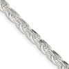 Sterling Silver Diamond-Cut Rope Chain — 4.25 mm