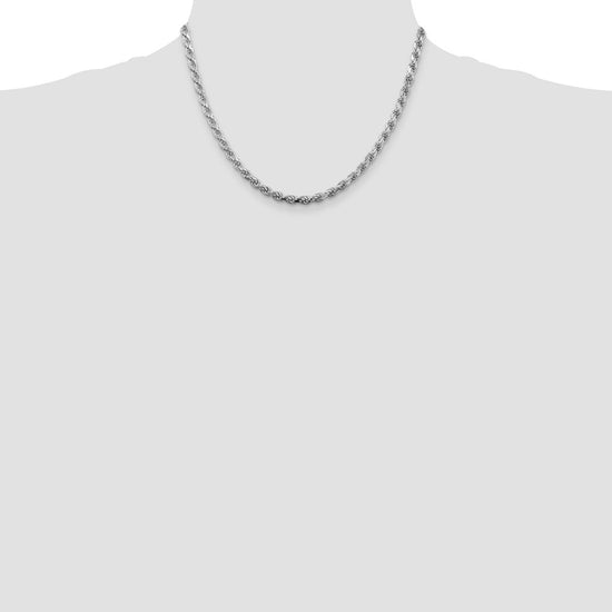 Sterling Silver Diamond-Cut Rope Chain — 4.25 mm