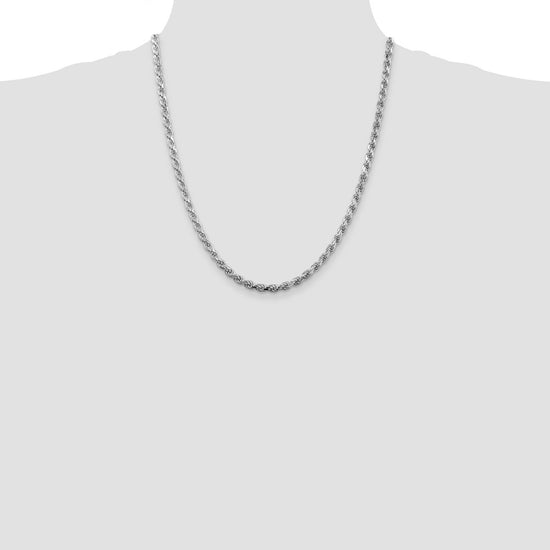 Sterling Silver Diamond-Cut Rope Chain — 4.25 mm
