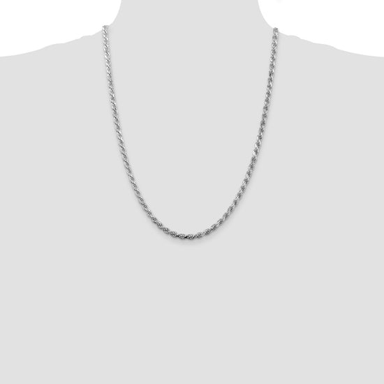 Sterling Silver Diamond-Cut Rope Chain — 4.25 mm